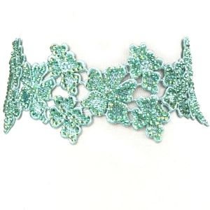 Amrita Singh Butterfly Mint Green Lace Choker
